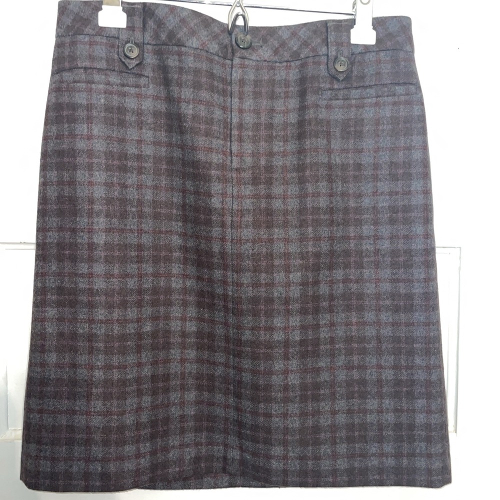 Eddie Bauer Tall 10 Knee Length Skirt Plaid Woolblend Romantic Fall Core